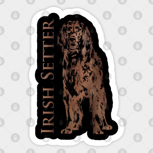 Irish Setter Dog Sticker by Nartissima